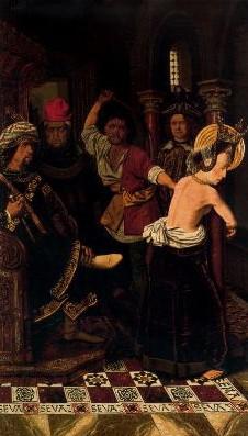 Bartolome Bermejo The flagellation of Saint Engratia Spain oil painting art